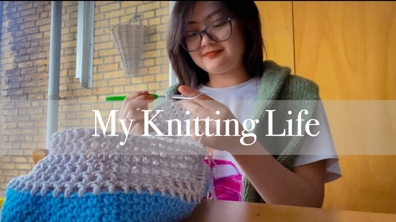 MY KNITTING LIFE EP1 - Finishing my Tube Socks, Crochet a Market bag with me + FIRST EVER TEST KNIT!