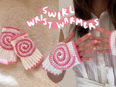 ꩜ pinterest inspired swirl wrist warmers | crochet tutorial