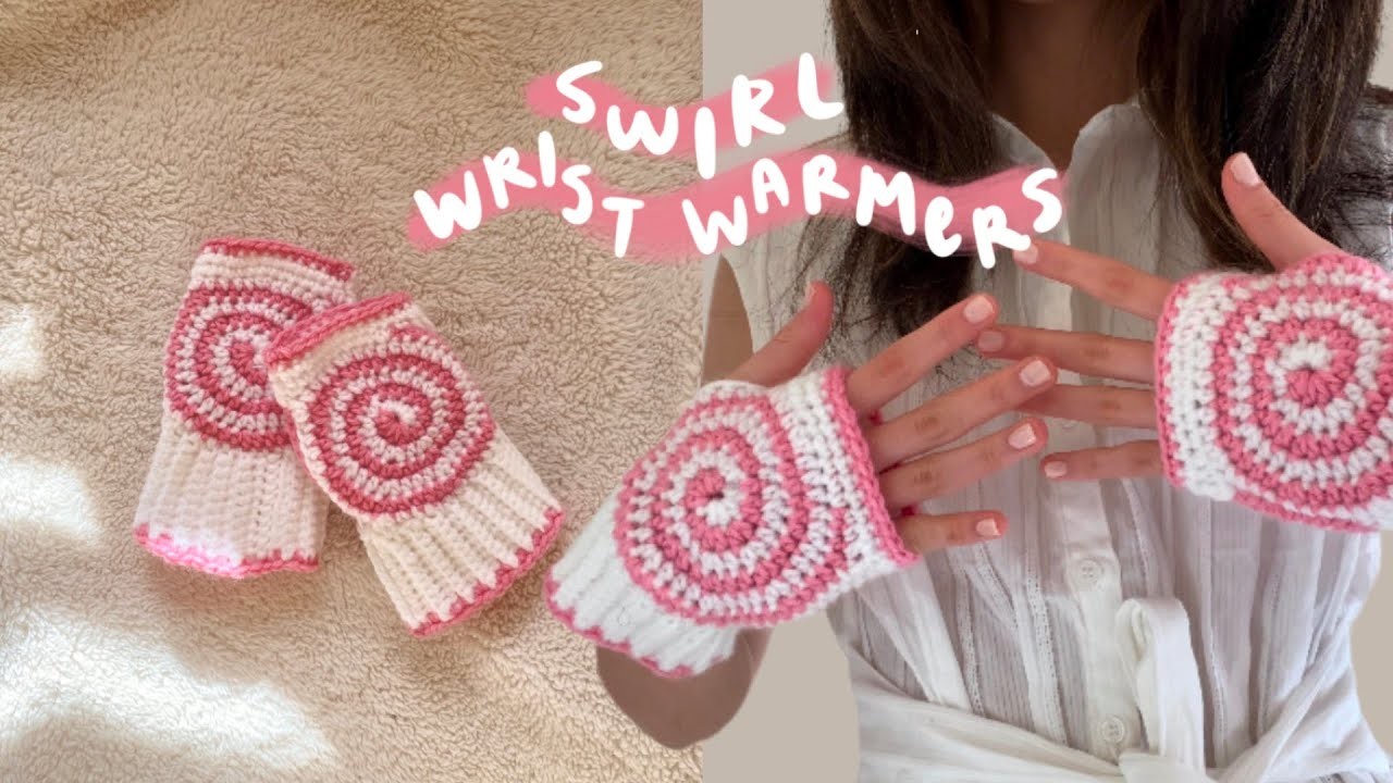 ꩜ pinterest inspired swirl wrist warmers | crochet tutorial