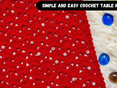 Simple and Easy Crochet Table Runner Valentine's Day Pattern