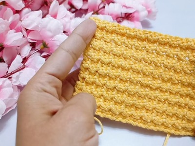 This crochet stitch is only in my channel. New Crochet Stitch.crochet patterns. beginners friendly