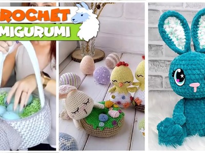 TikTok Crochet  Amigurumi EASTER DECORATION Ideas Compilation 173 | @blu_llama