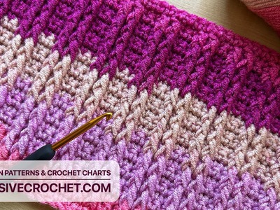 ⚡️VERY EASY Crochet Pattern for Beginners!⚡️SUPER BEAUTIFUL Crochet Stitch for Blanket, Bag and Hat