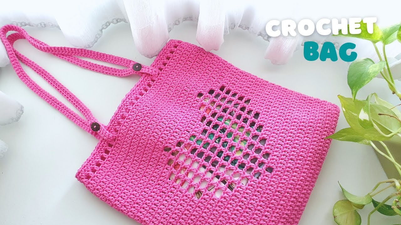 ????Wonderful Crochet Heart Bag | Crochet Tote Bag with Heart | ViVi Berry Crochet