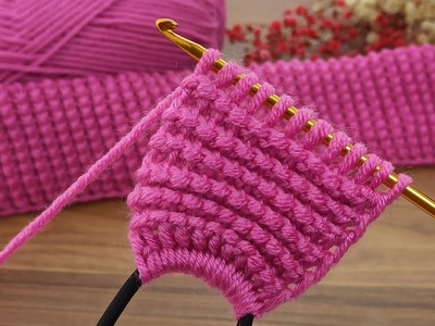 Wow.! sell as many as you can weave. Very easy Tunisian crochet reverse loop hair band making