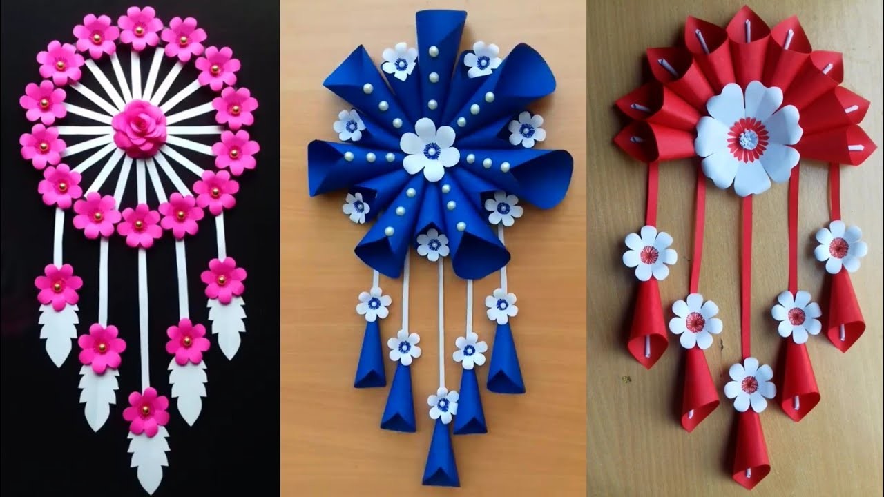 3 Beautiful Paper Flower Wall Decor Ideas | Home Decor Ideas | Beautiful Paper Crafts