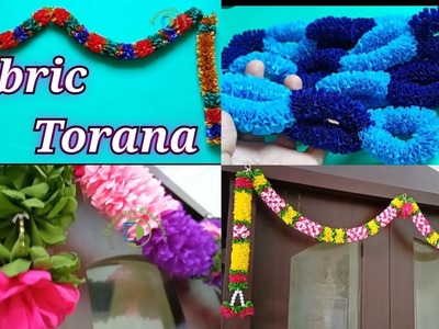 4 Varieties of Fabric Door Hangings (Torana) | Cloth Bagilu Torana | Waste Blouse Piece DIY Garland