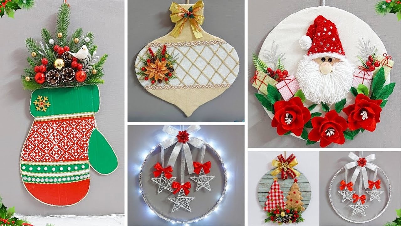 5 Christmas wreath making idea with simple materials |DIY Affordable Christmas craft idea????276
