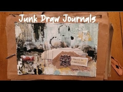 Abstract Art Journal Page - DIY Brown Paper Bag Journal