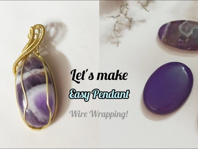 Amethyst Wire Pendant- Easy great looking wire wrapped pendant