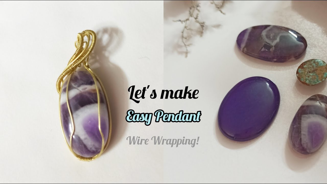 Amethyst Wire Pendant- Easy great looking wire wrapped pendant