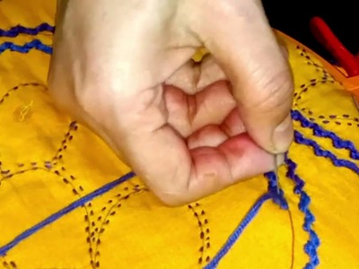 Bangladeshi new traditional Nakshi Kantha design stitch tutorial nokshi Katha Selai video