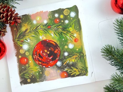 Bokeh and Bauble - A Christmas Gouache Painting Tutorial