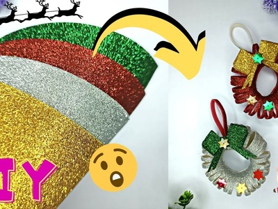 Christmas tree decoration glitter paper ☃️❄ | Christmas DIY