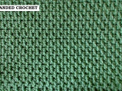 Crochet SUPER WARM seed stitch. LEFT HANDED VERSION