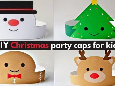 Diy Christmas party caps. Christmas craft ideas. Christmas gift ideas #papercraft #craft
