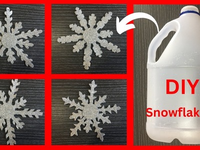DIY Christmas Snowflakes with waste bottles ????????