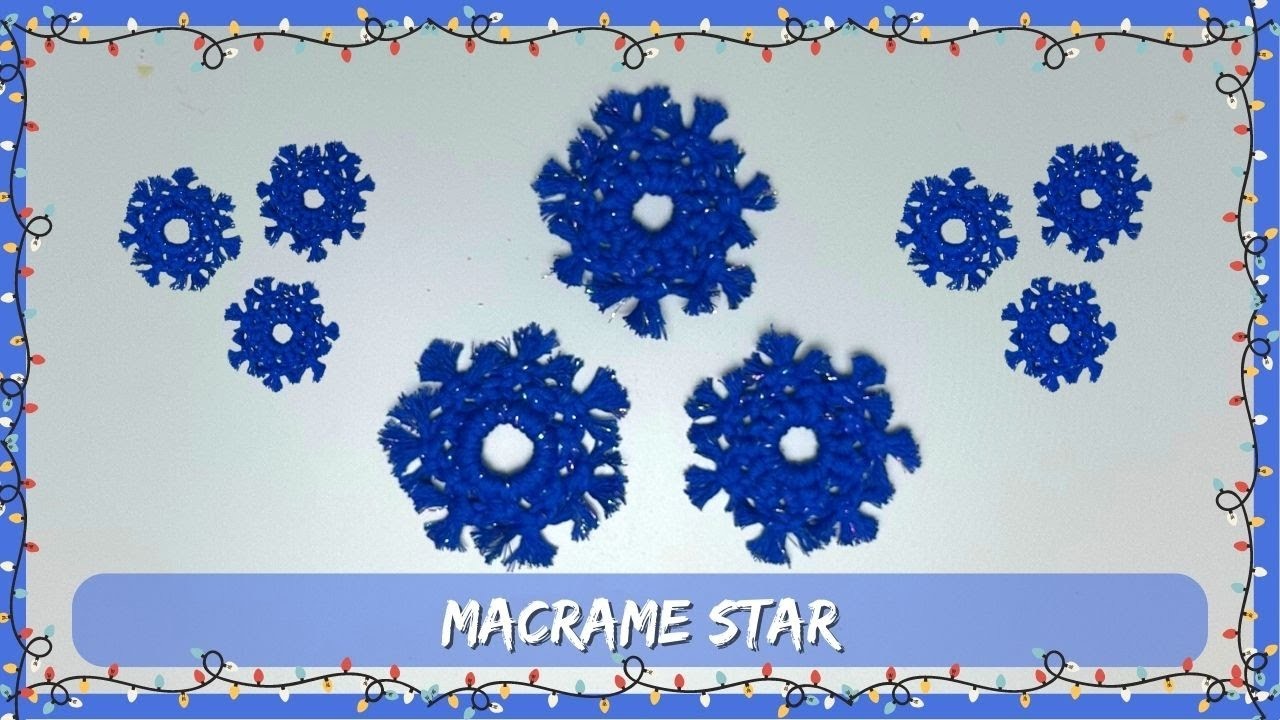 DIY Easy Macrame Christmas Star Tutorial, Snowflake Ornament