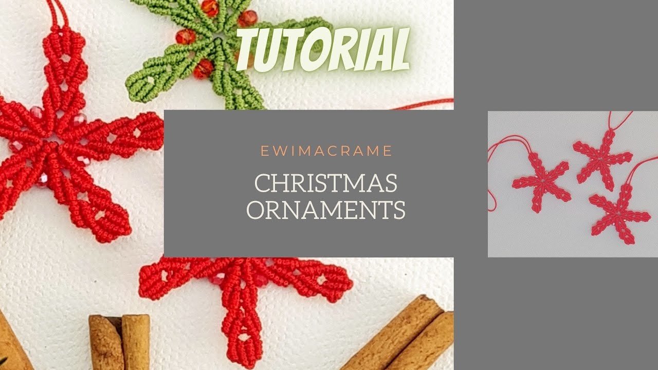 DIY Macrame Christmas tree ornaments