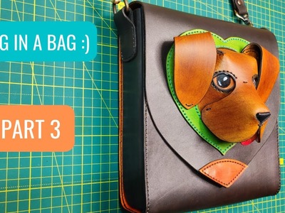 DIY Multifaceted leather bag. Part 3. Replaceable lid Dog in a bag