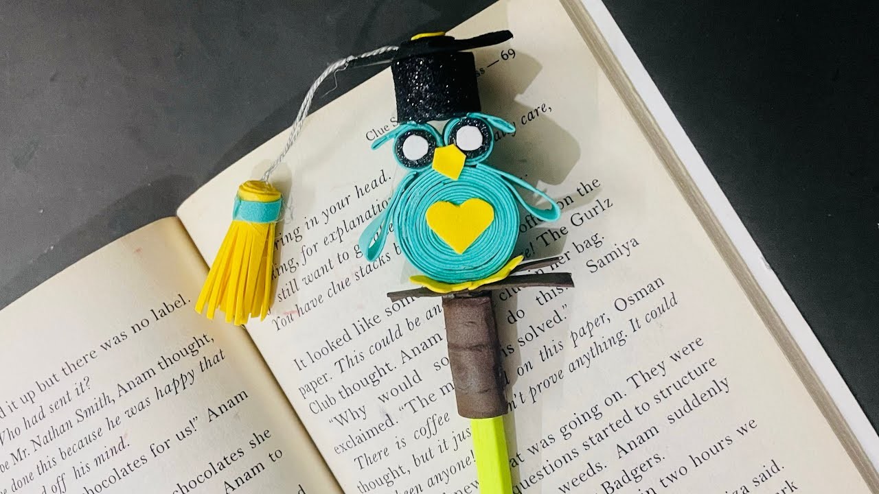 Diy Quilling Owl pencil topper. Diy pen.pencil decoratiom.school crafts.diy school supplies
