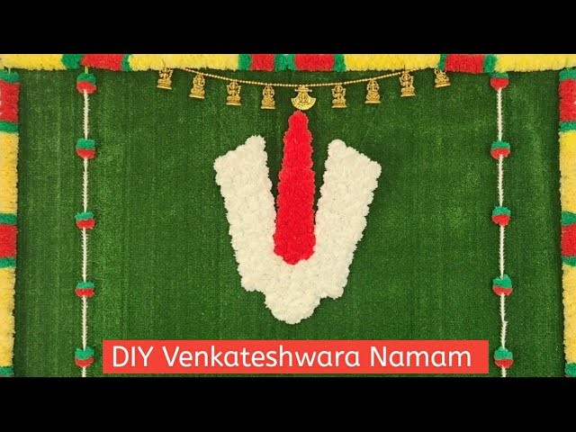 DIY Venkateshwara Namam With Table Cover | How to make Namam for Backdrop Decoration | Namam Making