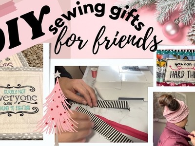EASY SEWING~DIY SEWING PROJECTS FOR FRIENDS, CUTE HANDMADE GIFT IDEAS, MINKY COWL SCARF, HOT PADS