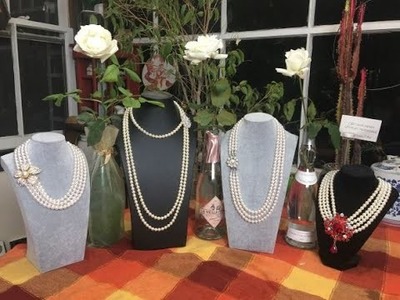 Flapper Necklace, Crystal Pearl Necklaces, from Alexi Blackwell Bridal, Unboxing and Product Review