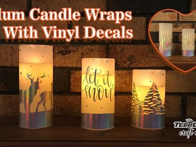 Fun Craft Idea for Home Decoration | Vellum Candle Wraps With Vinyl Decals | Easy DIY Project