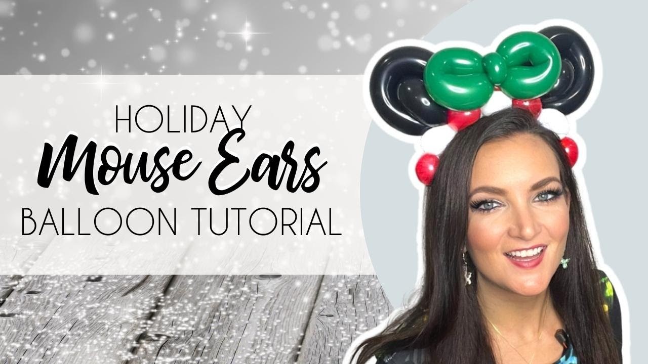 How To Make A Christmas Mouse Ears Headband Balloon Tutorial - Fun Christmas Balloon Twisting!