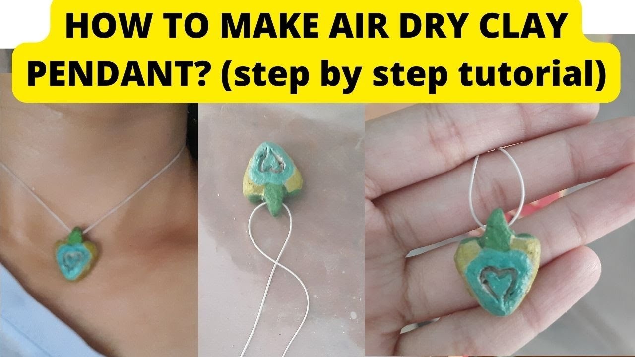 HOW TO MAKE AIR DRY CLAY PENDANT.ORNAMENT?(step by step tutorial)