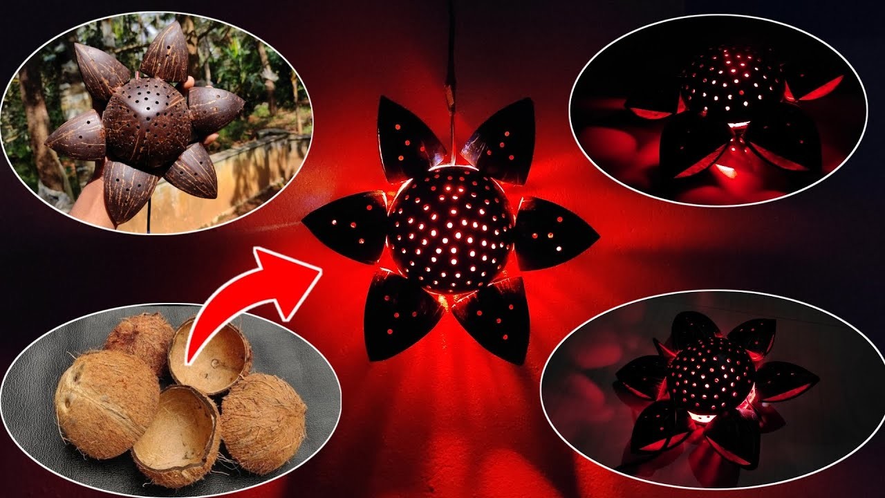 How to make Christmas Star | Christmas star making with coconut shell | DIY craft