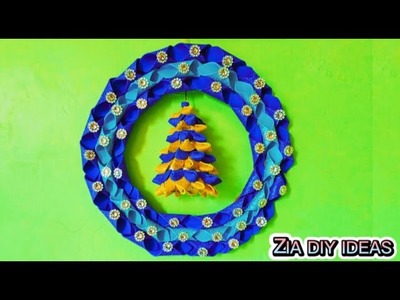 How to Make Christmas Wreath Ornament Decor? Paano Gumawa ng Hanging Wall Decor? Hanging Wall Decor.