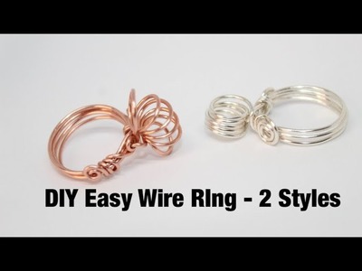 How To Make Easy Wire Ring 2 Styles