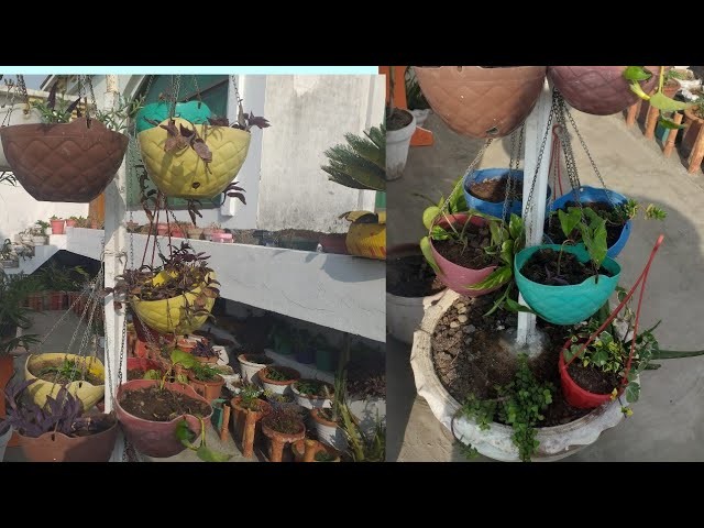 How to make hanging  planter from broken chair #planter#chair#broken