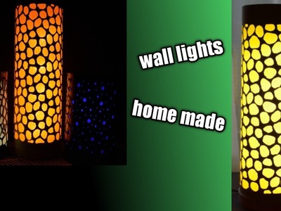 How to make wall hanging lamp||wall hanging lights||pvc wall lights