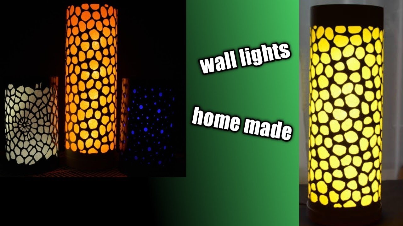 How to make wall hanging lamp||wall hanging lights||pvc wall lights