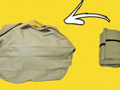 How to sew a travel bag that can be folded into the size of your hand. DIY easy sewing projects