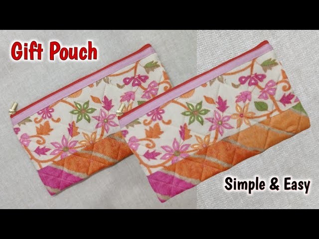 JUST 5 MINUTES !! BEAUTIFUL GIFT POUCH READY | How to make Gift Pouches at Home | Purse making ideas