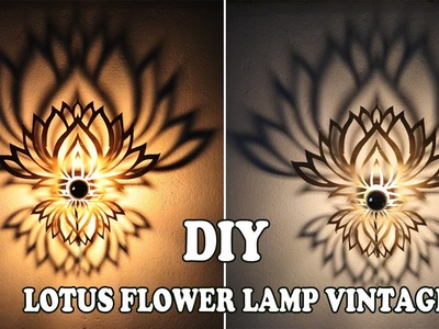 Lotus Flower Lamp Vintage | DIY How to Make Wall Decor Lights | Simple Craft Ideas from PVC Pipe