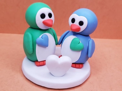 Making penguin with polymer clay | How to make penguin from polymer clay | Polymer clay tutorial |