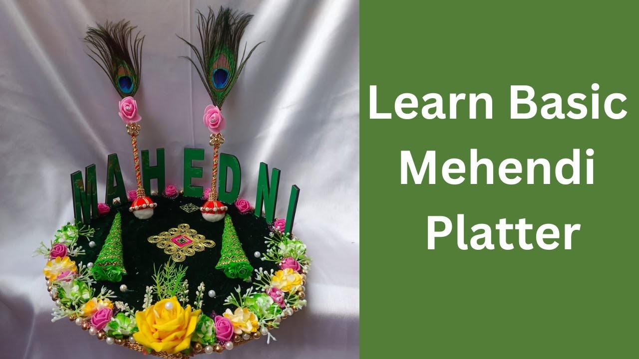 Mehendi Platter | Wedding gift decoration | Salsabila Academy | 2023(pt.1) #Mehendi#thalidecoration