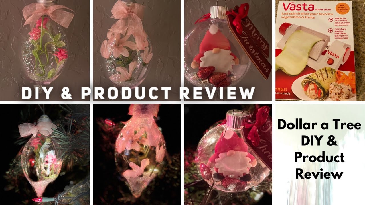 New Dollar Tree Holiday Crafts & Product Review