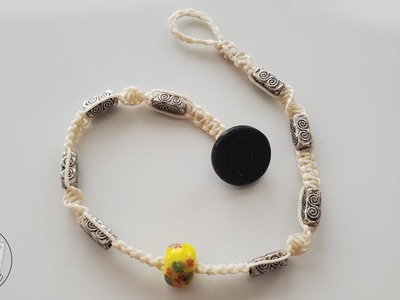 Simple Macrame Bracelet Design Series:  Twisted Square Knot