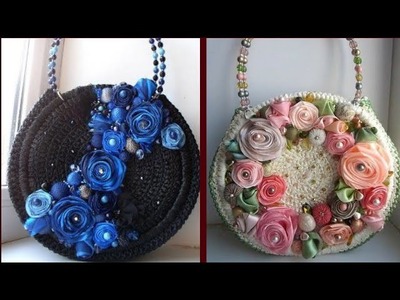 So beautiful crochet bags with applique work for women 2022 - Crochet purse, crochet handbags