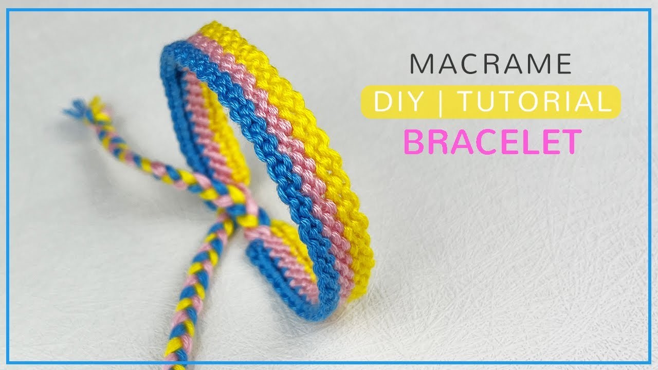 Three Colors Thick Stripe Friendship Bracelets Step by Step Tutorial | Easy Tutorial for Beginner