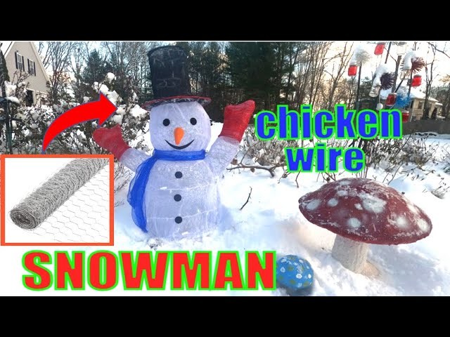 UNIQUE CHICKEN WIRE SNOWMAN DIY AND CRAFT.