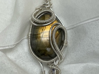 Wire Wrapped Labradorite Gemstone Pendant