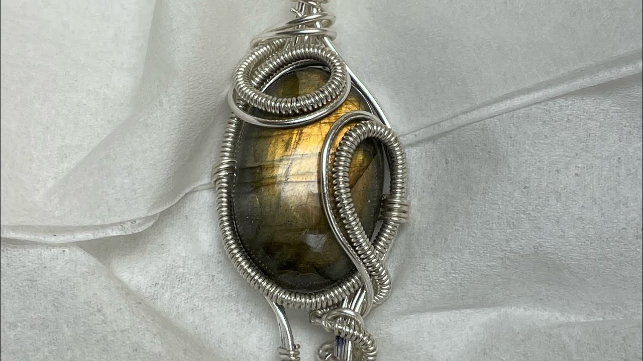 Wire Wrapped Labradorite Gemstone Pendant