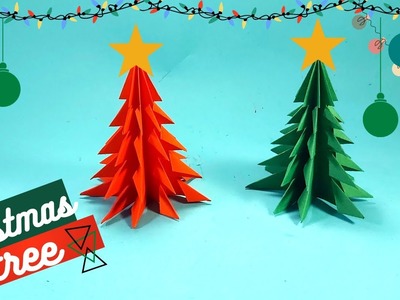 3d Christmas Paper Tree without glue |Origami 3d Christmas Tree | DIY 3d Christmas Paper Tree